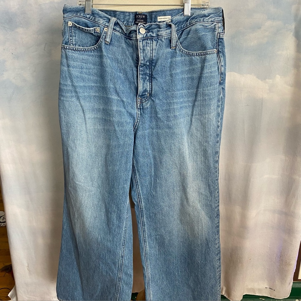 J. Crew Vintage Blue Wide-Leg Jeans